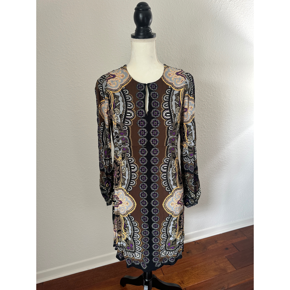 Hale Bob Multicolored Dress in Brown
